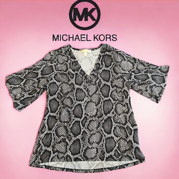 Michael Kors | Womens‎ Michael Kors Snake Print Blouse - Picture 1 of 7